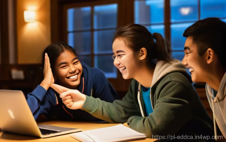 체험 기반 교육에서의 그룹 활동의 효과 - **Prompt:** A group of six university students (around 19-22 years old) intensely engaged in a dynam...